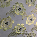Złota żakardowa tkanina w kwiaty Chenille na sukienkę